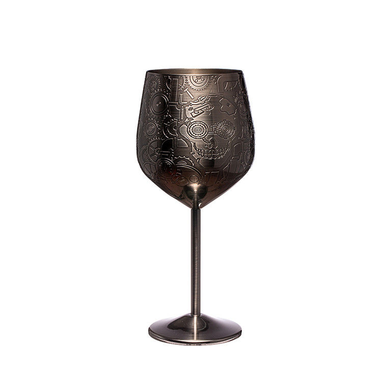 Vidrio de vino de acero inoxidable de 18 oz copa de vino inquebrantable para eventos al aire libre en interiores