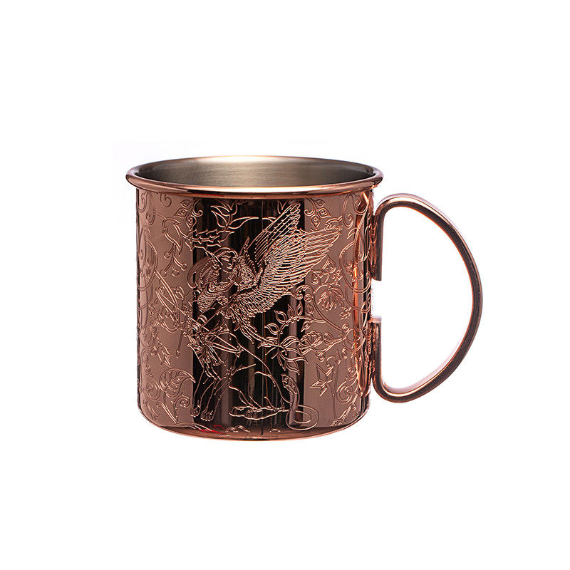 304 de acero inoxidable Taza de cobre de diseño de grabado personalizado Taza de vino de acero inoxidable para la fiesta