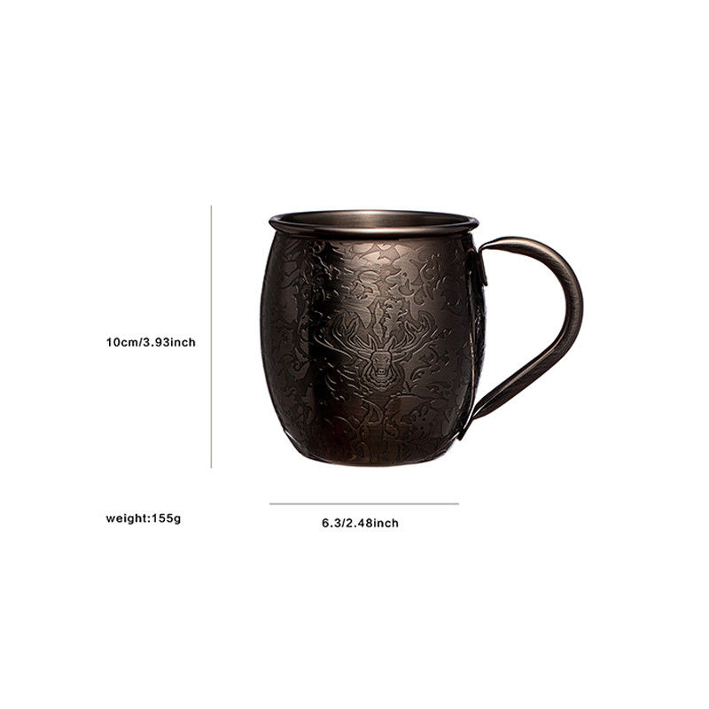 Stag estilo de acero inoxidable vidrio de vino refrigerado personalizado de Moscú mulas tazas