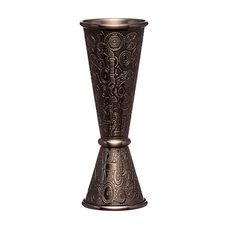 Jigger de acero inoxidable Premium 304 Premium y de trabajo pesado 2 OZ 1 OZ con dimensiones en el interior