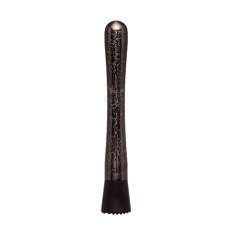 Muddler de acero inoxidable negro para cócteles 8 pulgadas de largo 1pc trituradora de frutas herramientas de barra para el hogar