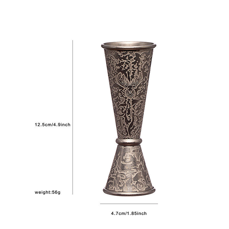 Stag estilo de acero inoxidable Mixología de bebidas mezclador de cócteles