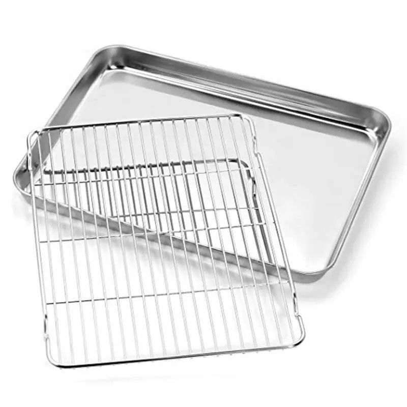 Envases para hornos pesados sin pegamento de horno libre de óxido con estante de refrigeración