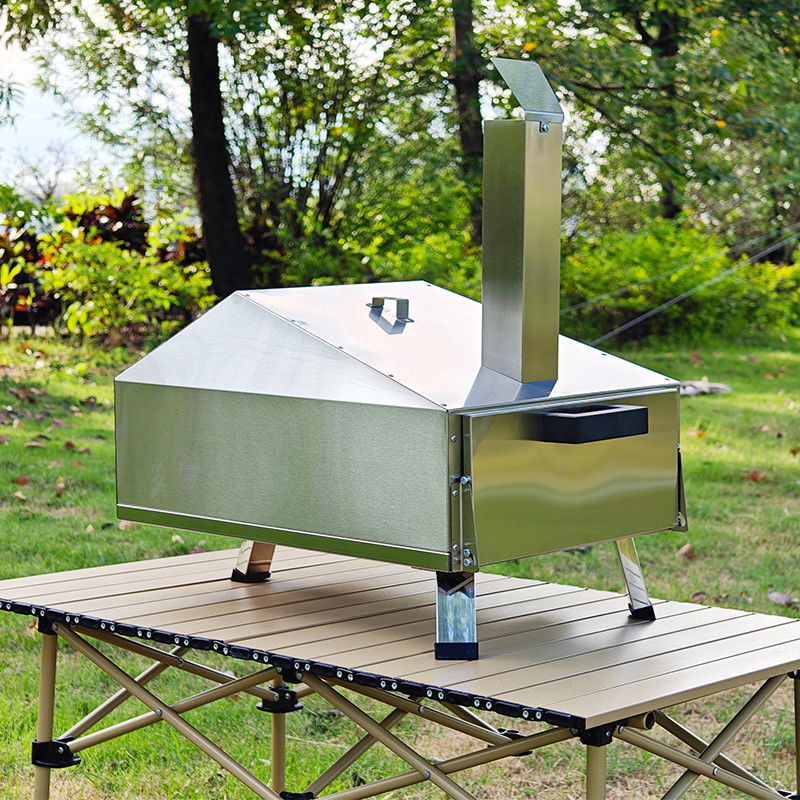 Horno de pizzas para el exterior Horno de pizzas portátil de acero inoxidable para fiesta en el patio trasero